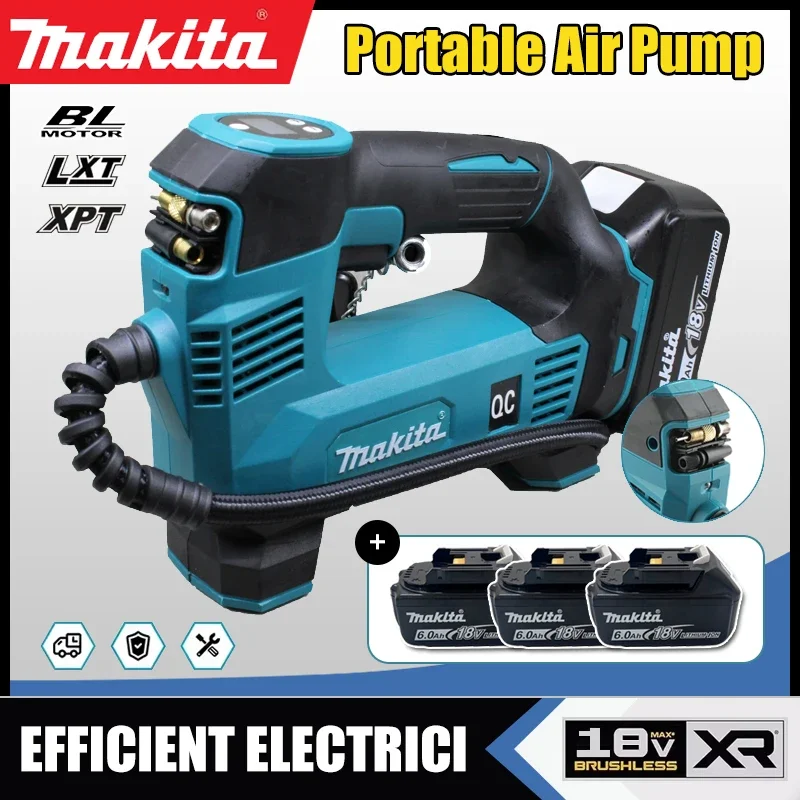 

Портативный воздушный насос Makita 18В, литий-ионный аккумуляторный беспроводной компрессор для накачки автомобильных шин, электрический насос для мотоциклов