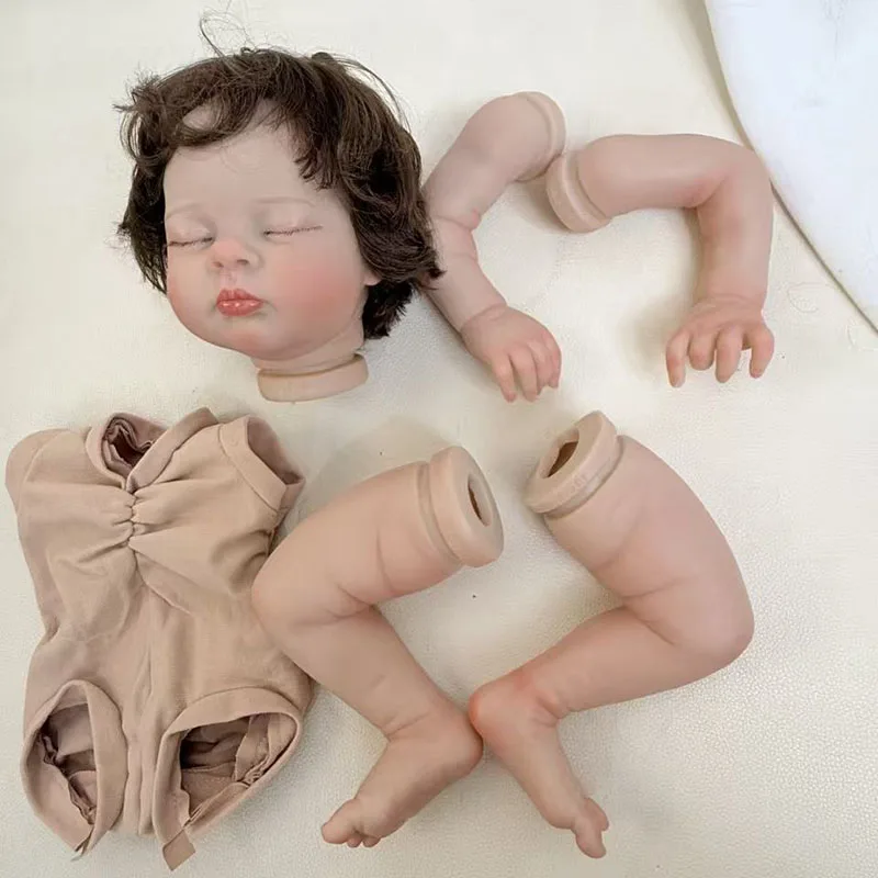 19inch Esenia Reborn Painted Doll Kit With Brown and Blond Hair