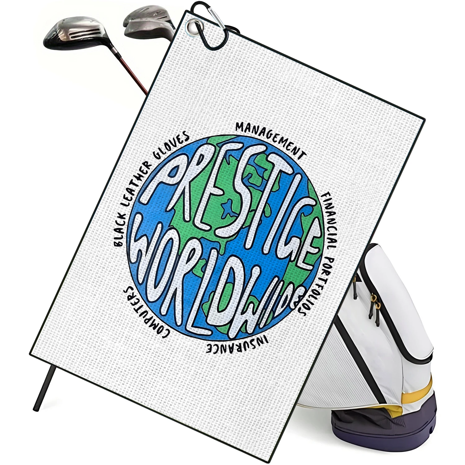 

1 уникальный гольф-полотенец Earth Golf из супермягкой ткани - идеально подходит для любителей гольфа для очистки гольф-полотенец.