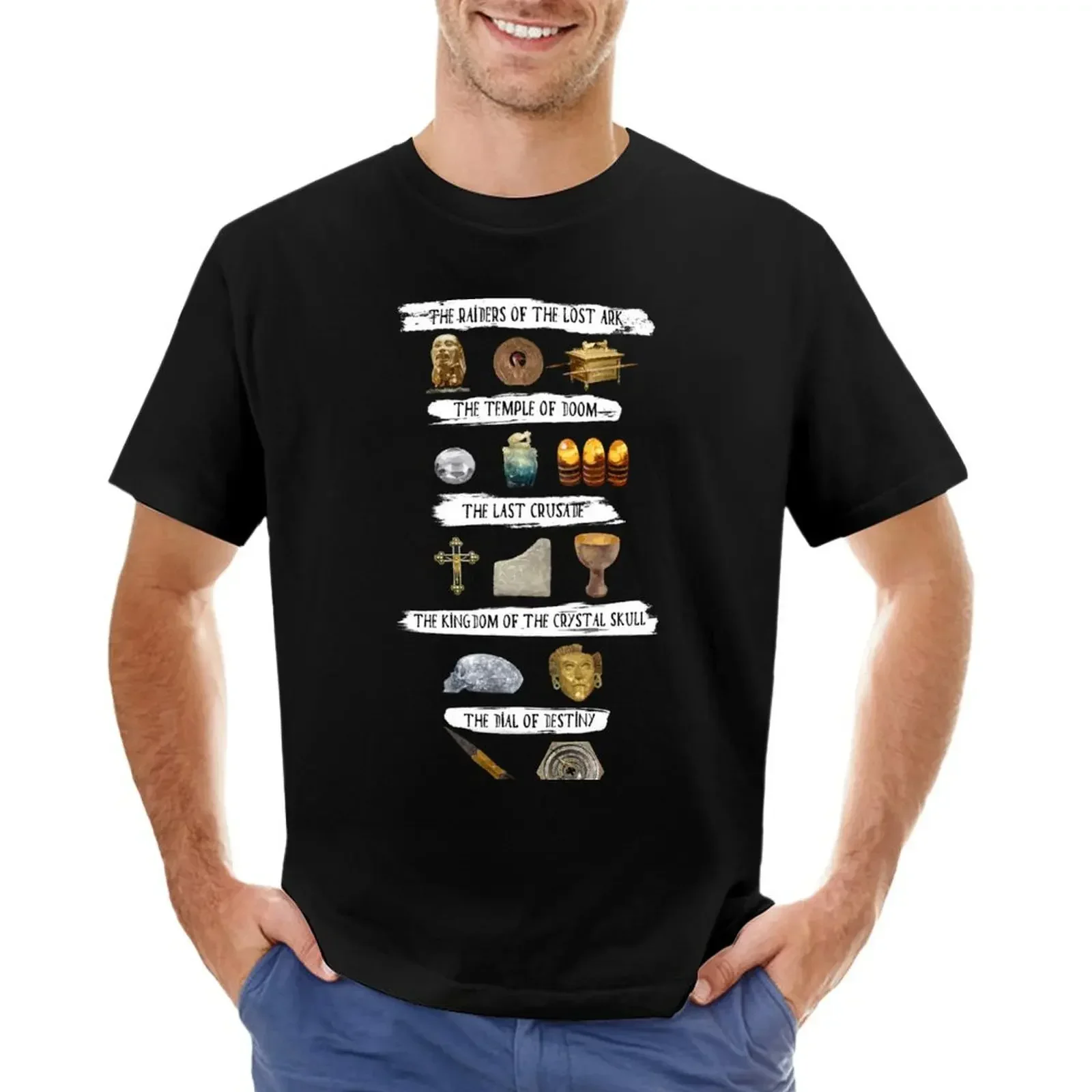 Indiana Jones and his Artefacts T-shirt oversized quick-drying mens graphic t-shirts