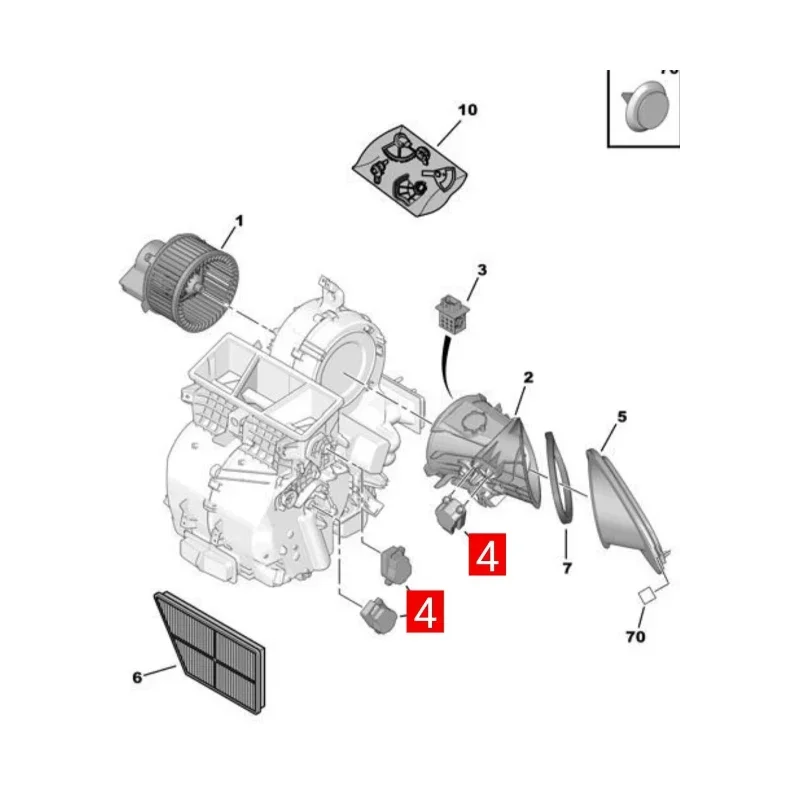 6447QN For Peugeot 206CC 307CC Speed reducing motor regulating valve reduction gear
