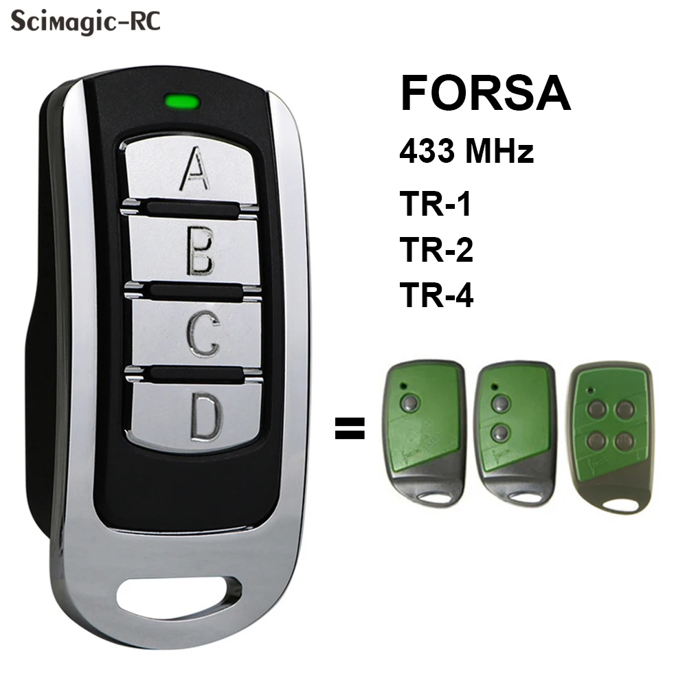 

FORSA Garage Door Remote Control Compatible With FORSA TR-1 TR-2 TR-4 RT1 RT2 RT3 Transmitter 433.92MHz Rolling Code