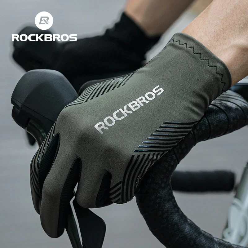 ROCKBROS Women\'s Men\'s Cycling Gloves Full Finger Bicycle Gloves Man Spring Autumn Summer Touchscreen Sport Road Bike Mtb Gloves