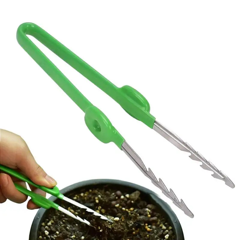 Gardening Tweezers Bonsai Tool Curved Serrated Tip Tweezers Straight and Curved Precision Tweezers Nippers Perfect for Garden