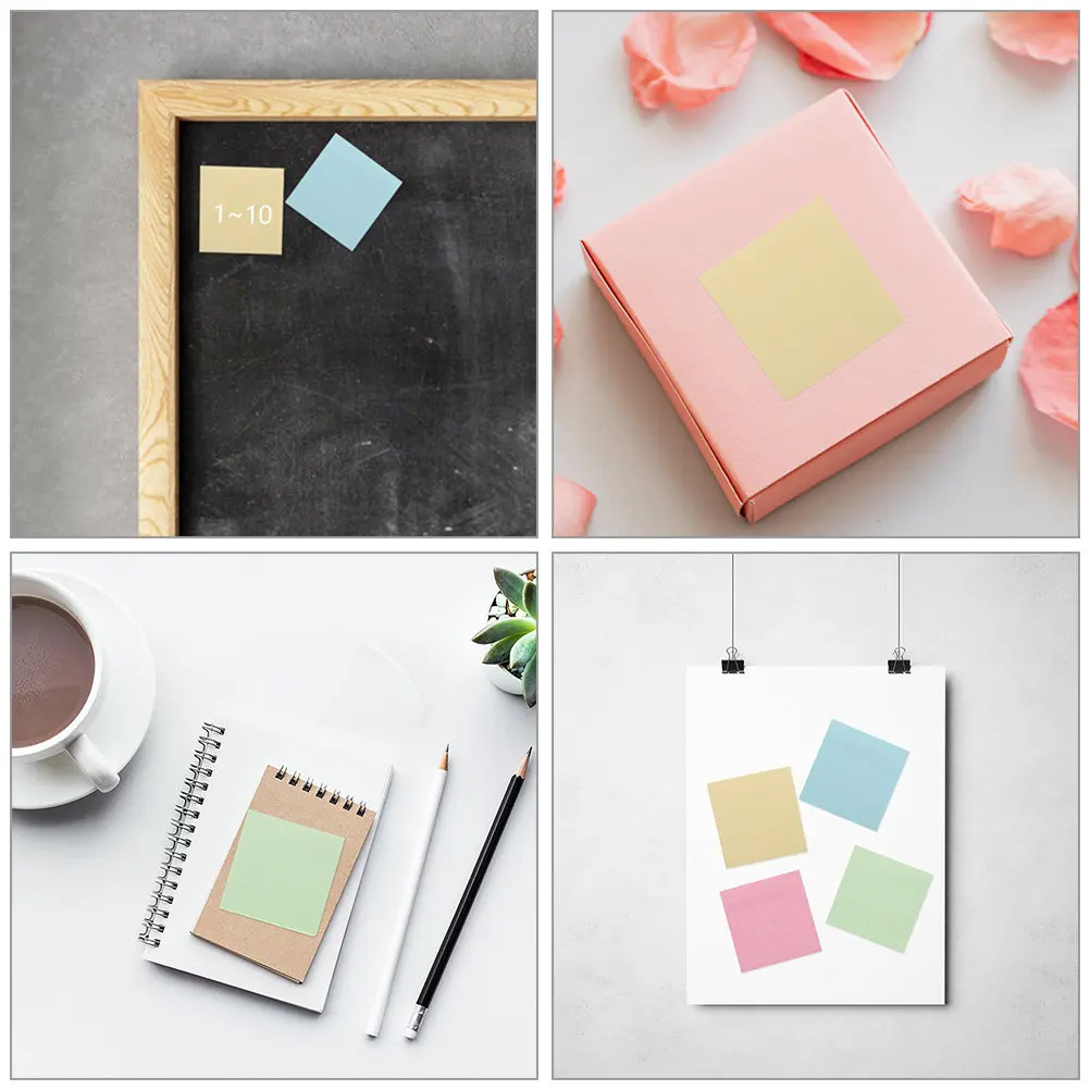 Portable Books Colorful Memo Pads Self-adhesive Note Smooth Writing Office School Supplies