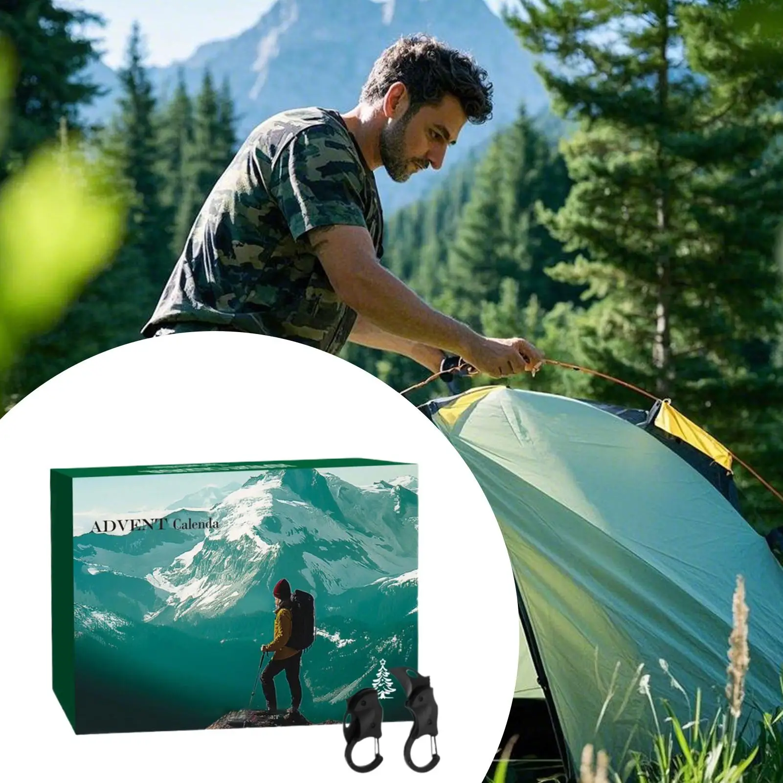 

Christmas Calendar Survival Gears 24-Day Christmas Countdown Calendar Interactive Multi-Functional Kit Adventure for Camping