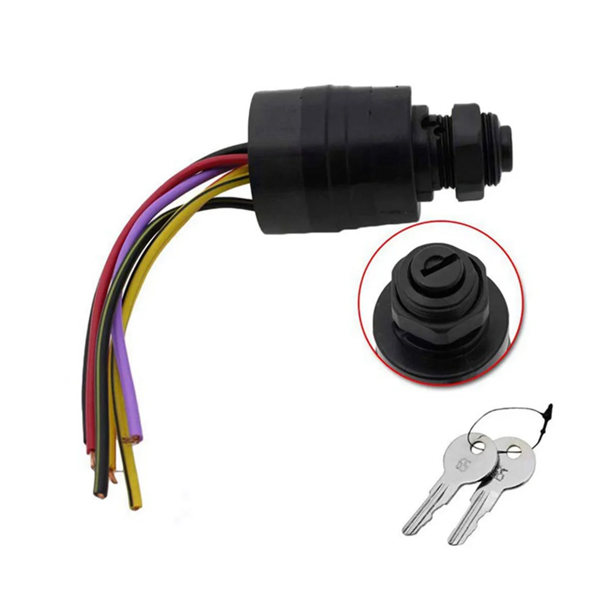 6 Wire Ignition Key Switch 87-88107 for Mercury Outboard Motors Boat Accessories