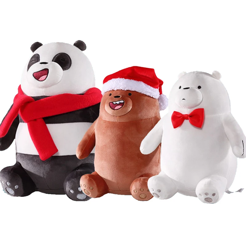 Original 24 Styles We Bare Bear Peluche Toy Cartoon Xmas Gift Grizzly Panda IceBear Soft Stuffed Dolls Plushies