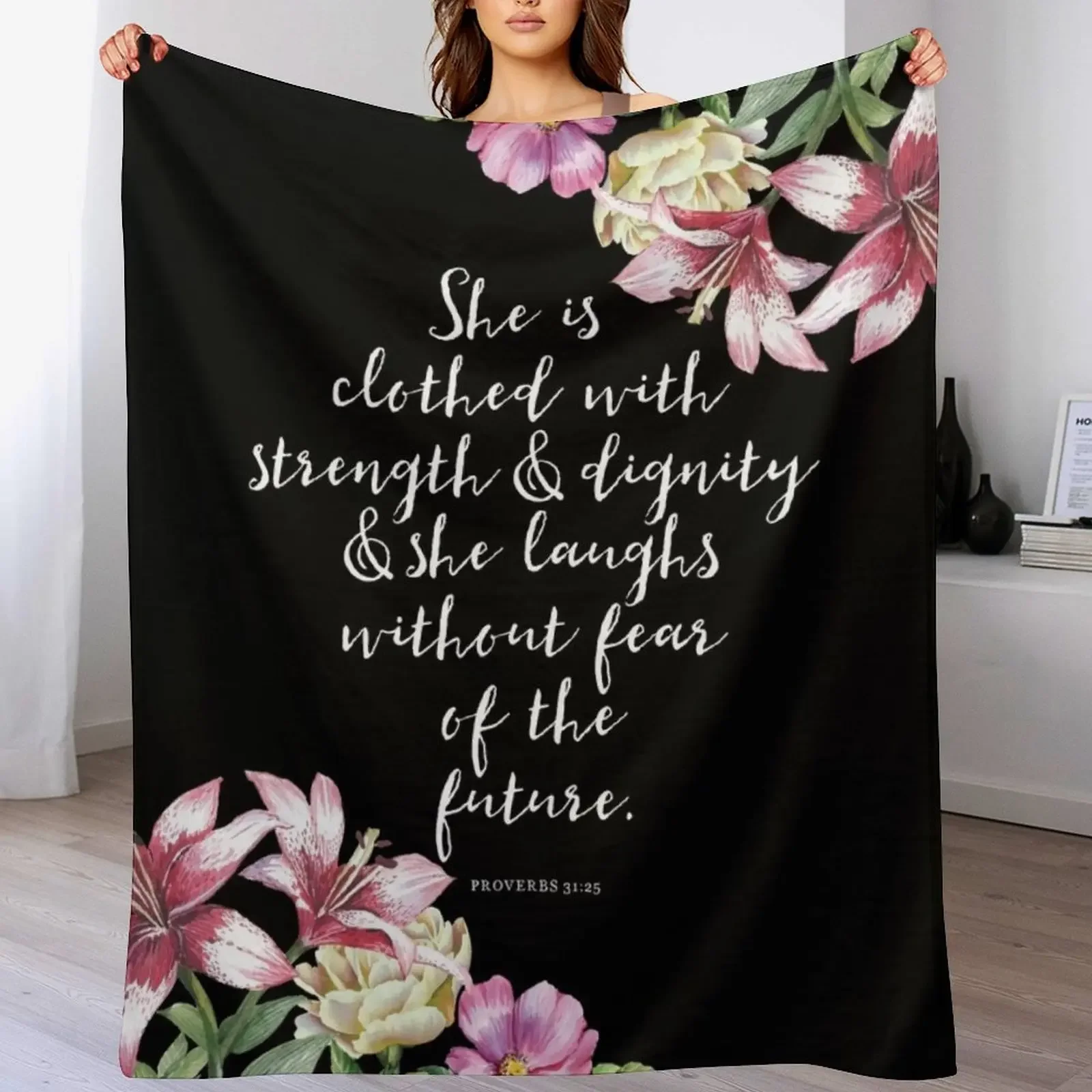 

Christian Proverbs Throw Blanket funny gift Summer Softest Warm Blankets