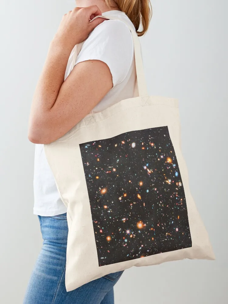 Hubble Extreme Deep Field Tote Bag canvas shopping bag Custom bag tote canvas