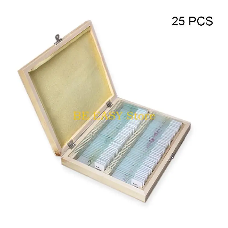 E28F Prepared Microscope Slides Set Professional Specimens for Kids Student Use