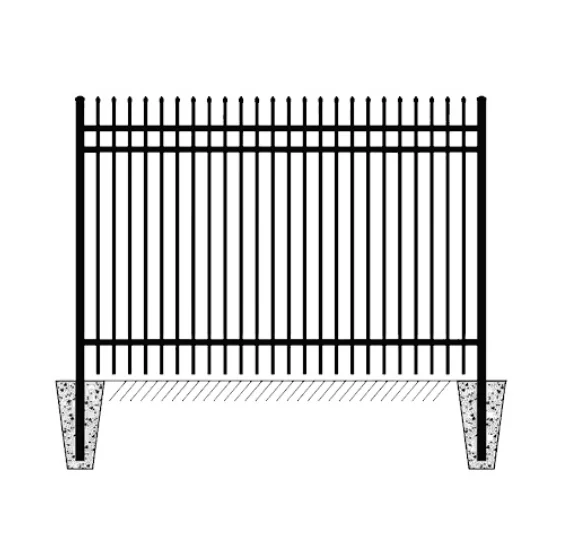 Custom Home Outdoor Decor Steel Fence Design Black Steel Fence 6 Foot Steel Fence