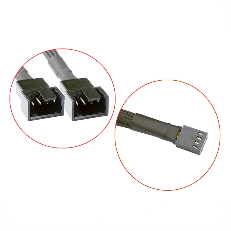 PWM 4pin Fan Sleeved Extension Splitter Hub Cable scheda madre CPU da 1 a 2 vie Cooler 4pin Case Fan Power Spliter