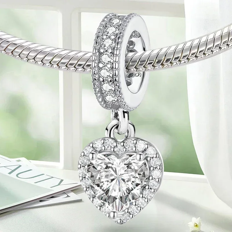 925 Sterling Silver Simple Dream Catcher Love Series Bead Pendant Diy Bracelet Necklace Making Gift Of High Quality Fine Jewelry image 3
