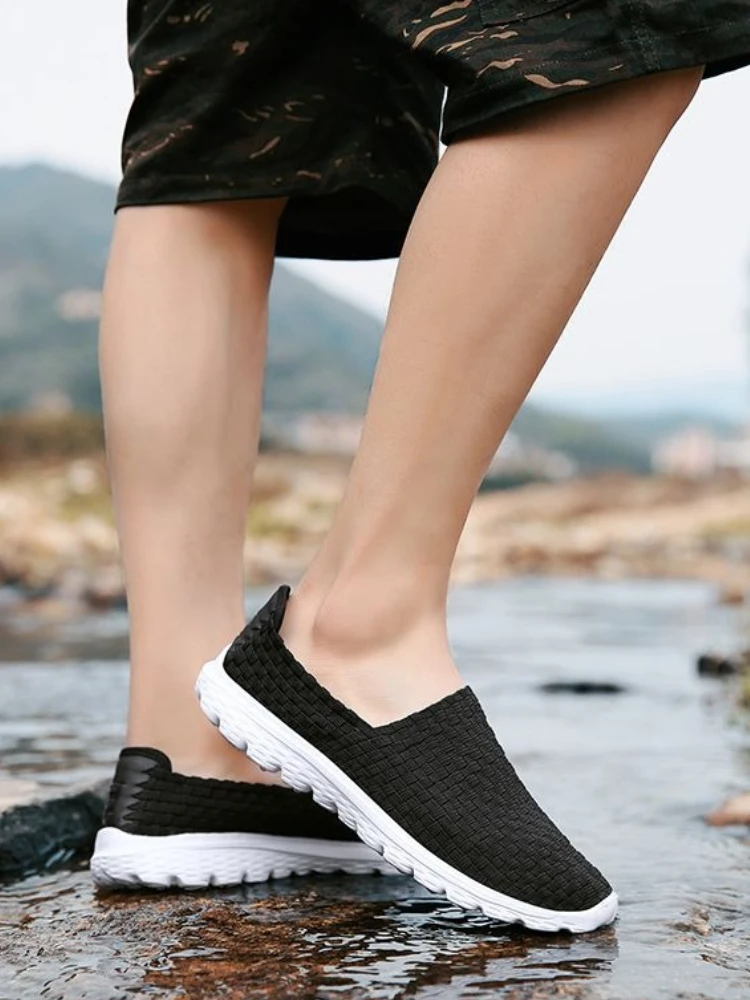 

Летняя спортивная обувь на открытом воздухе, плетеная дышащая мужская обувь с закрытым носком, японские удобные роскошные новые модные повседневные мужские сандалии, распродажа