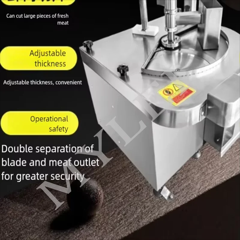 Commercial Automatic Electric Meat Pie Slicer Stainless Steel Motor Fresh Meat Cutting Machine