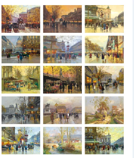 30Pcs Art Painting Series Postcards Edouard Leon Cortes Artwork Wish Greeting Card Creative Gift Message Decoration Post Card