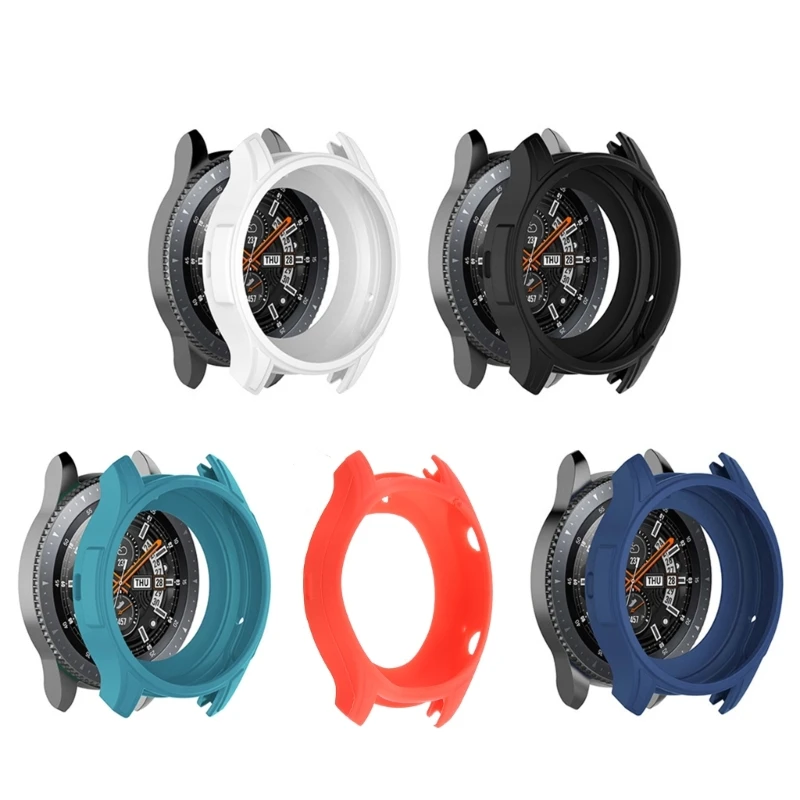 ซิลิโคนนุ่มเปลือกป้องกันกรณีกรอบสำหรับ Samsung Galaxy นาฬิกา46มม.เกียร์ S3 Frontier