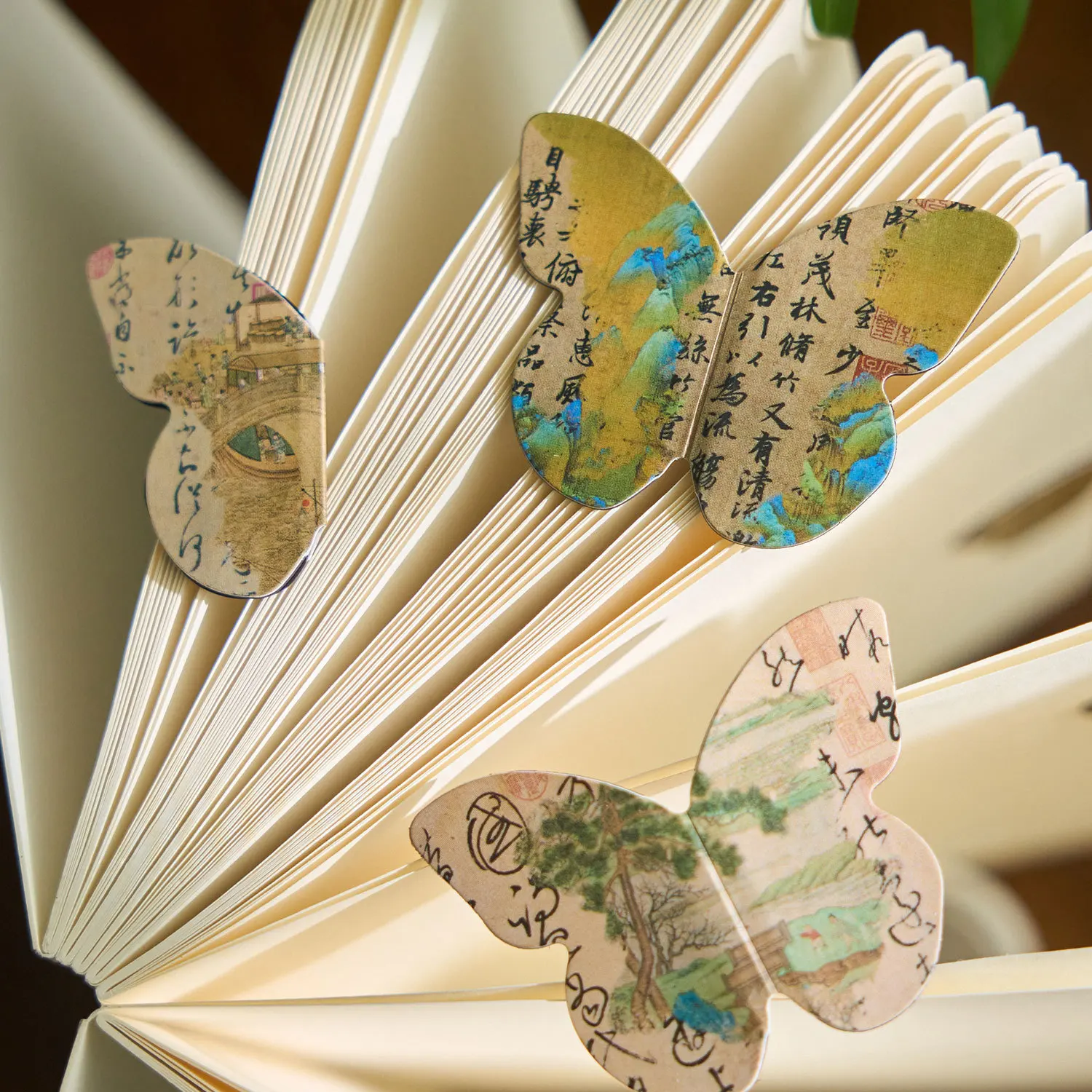 Borboleta Magnética Bookmark, Leitura, Livros Acessórios, Papelaria Estética Japonesa, Presente para Professor, 4Pcs Pack