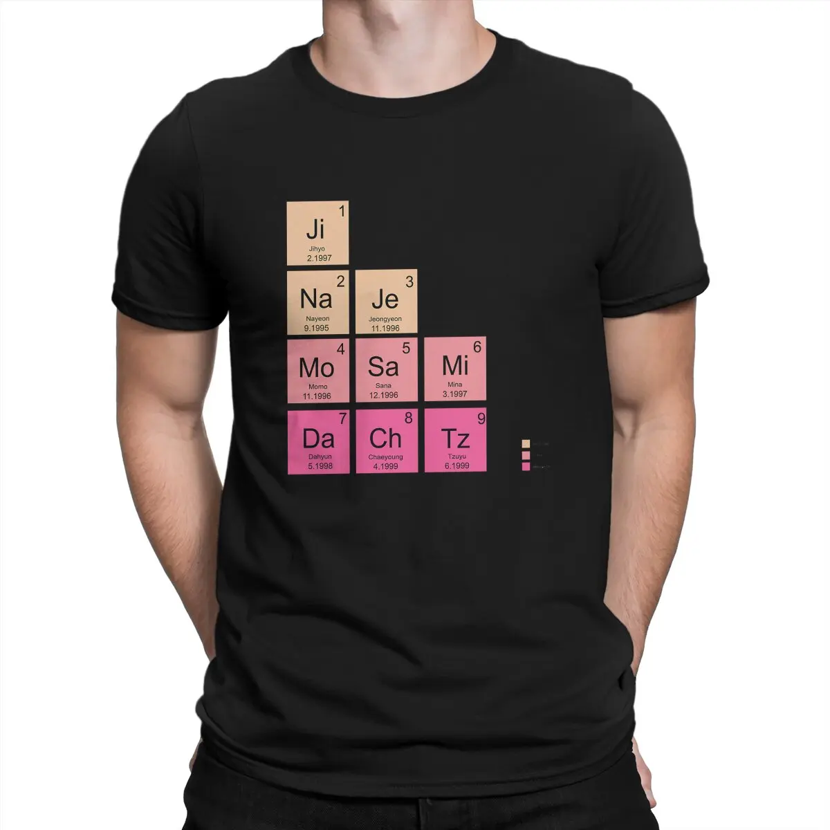 Periodic Table Of Elements Kpop T Shirt Punk Men Tees Summer Clothing Polyester Crewneck TShirt