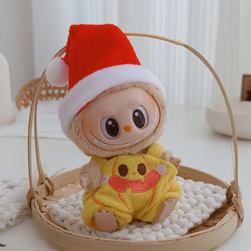 For 15/17CM Labubu Doll Clothes Christmas Costumes Dress Up Dolls Accessories Sitting Party Game Christmas Birthday Gift Toys