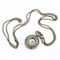 Fashion Vintage  Alloy  Number Dual Time Display Clock Necklace Chain Watches Birthday Gifts