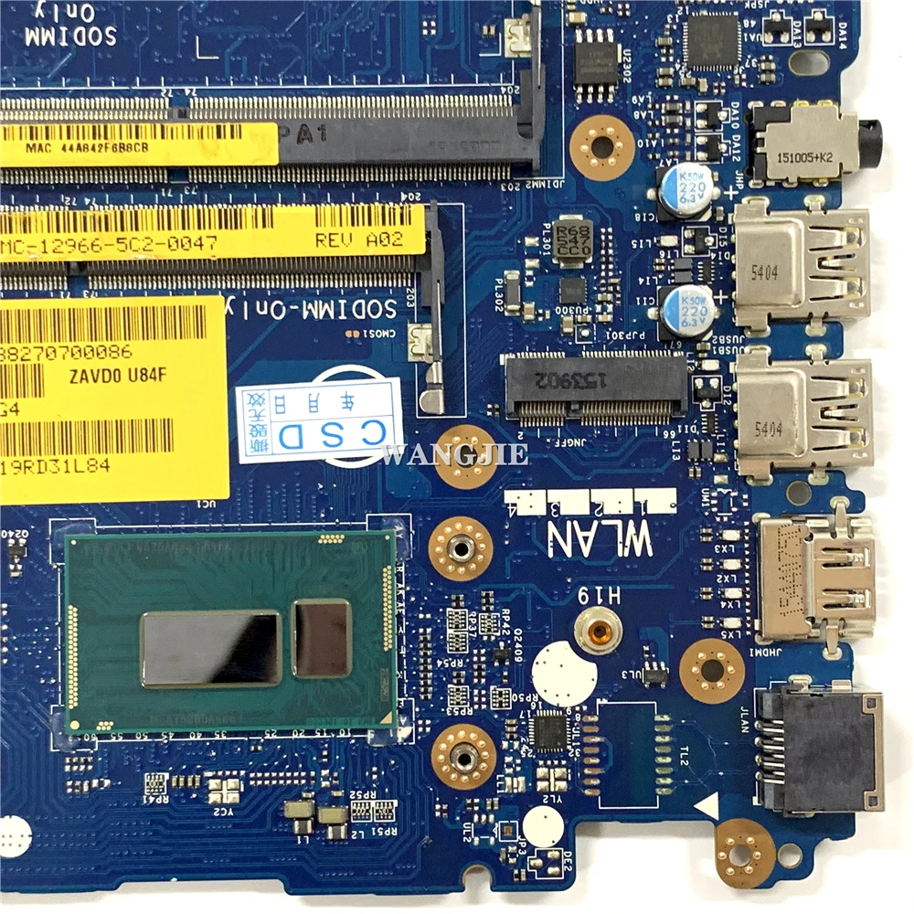 Imagem -05 - Remodelado Laptop Motherboard para Dell Inspiron 5547 5542 5442 5447 Mainboard Zavc0 La-b012p Cn09p5mc 09p5mc Sr1ek I34005u