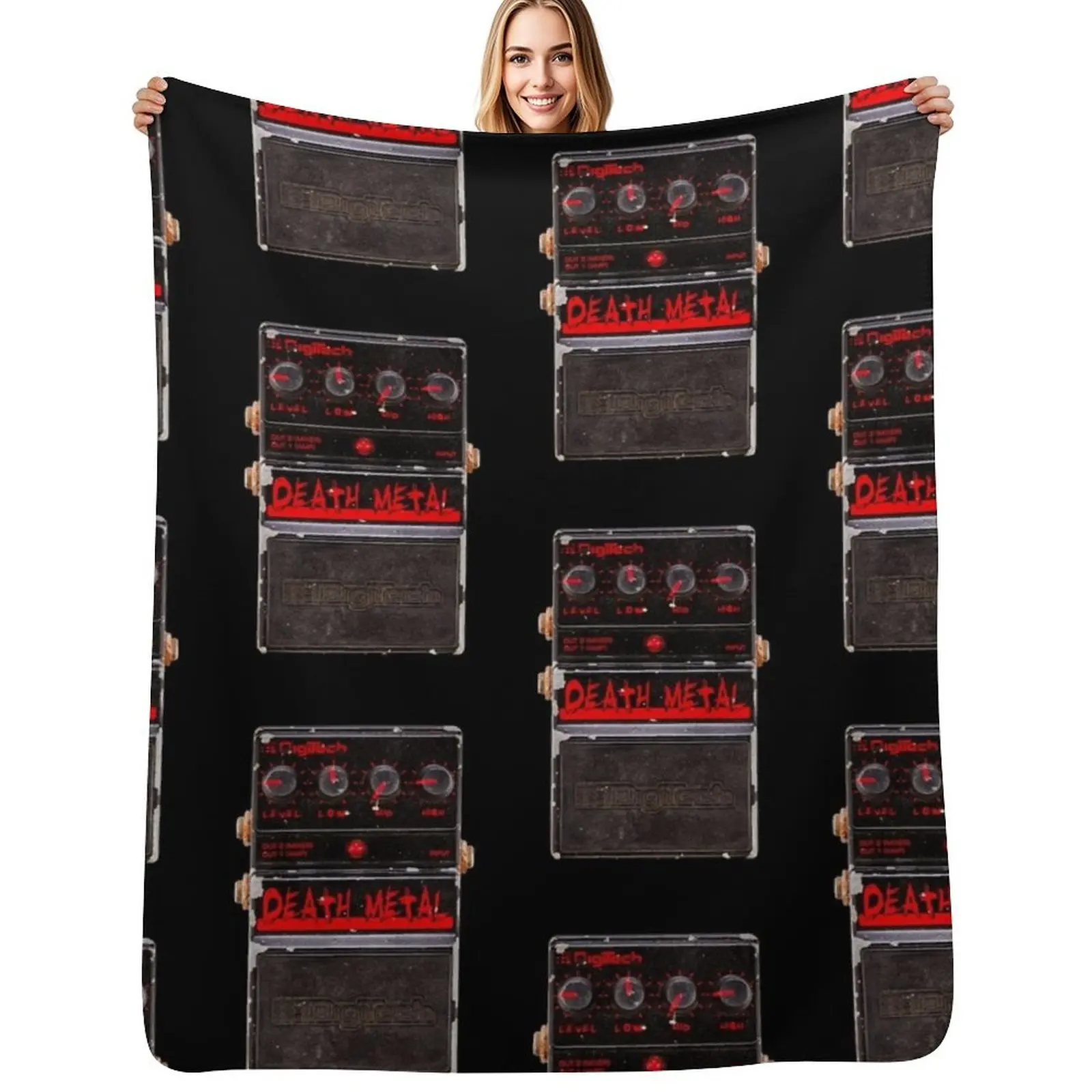 Digitech Death Metal Guitar Pedal vintage Throw Blanket Plush Fuzzy Cozy Blanket for Couch Sofa