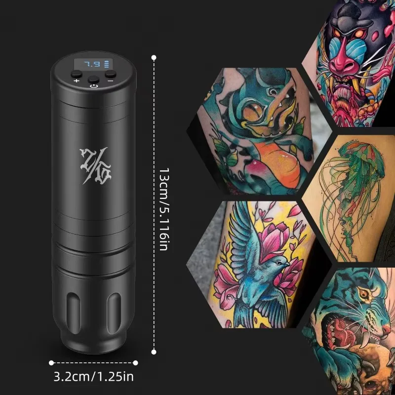 

Needle Ghost T1 Wireless Tattoo Pen Tattoo Machine Endurance 1500Mah Large Capacity Battery 4-12V Adjustment Tool Can Print LOGO