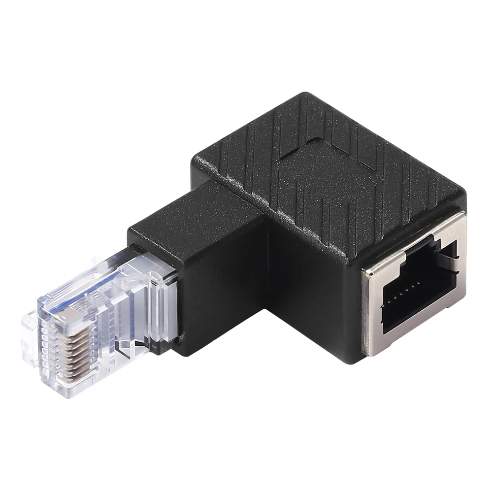 90 درجة RJ45 محول إيثرنت محول الشبكة موسع متعدد زاوية المقرنة تمديد كابلات الموصلات محول