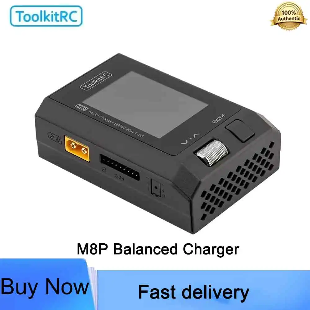 ToolkitRC M8P Multifunctional Balance Charger DC 300W 15A Single Channel For Lipo LiHV LiFe NiMh RC FPV Drone Battery Charging