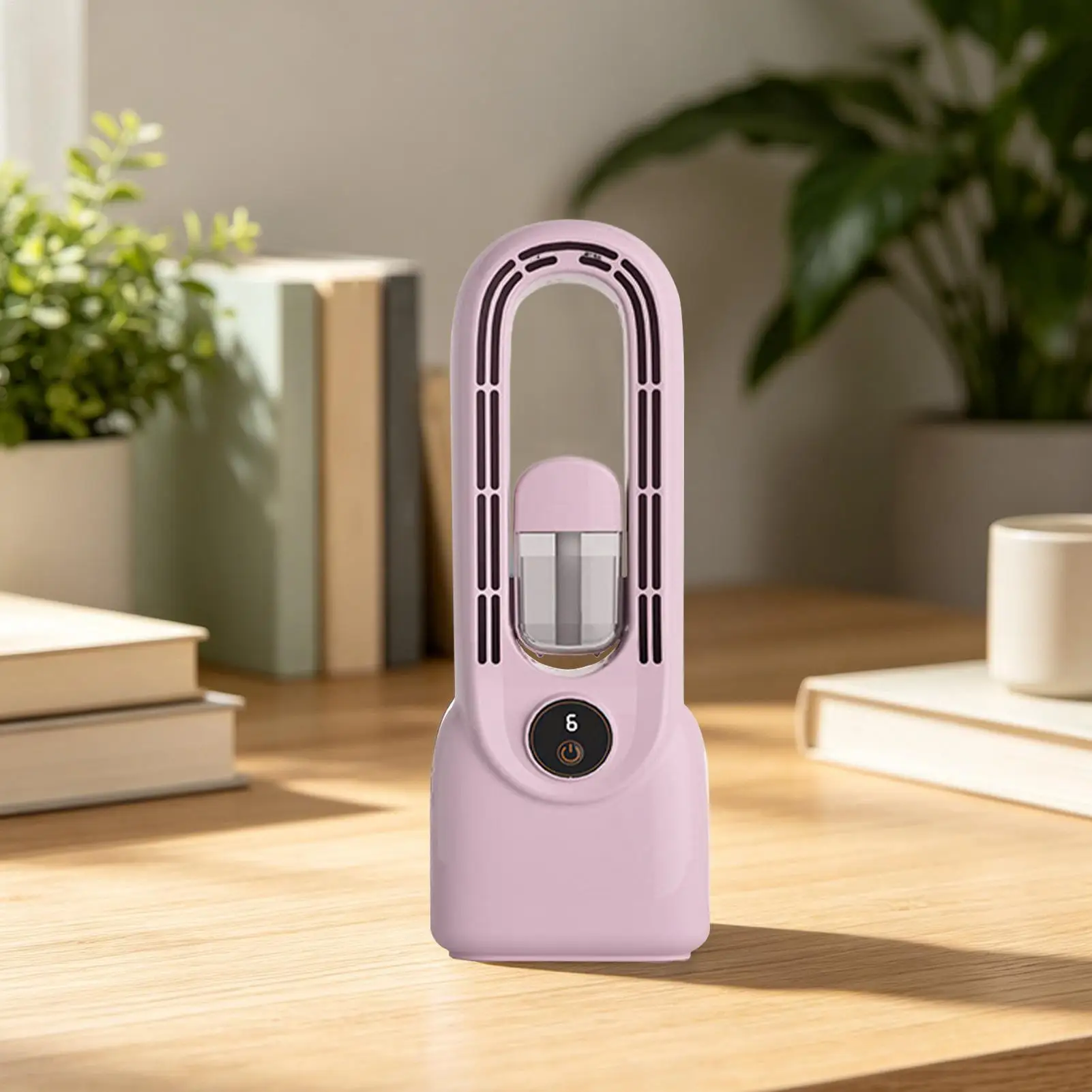 Humidifier Fan 6-Speed Humidifier And Bladeless Ventilator Type-C Charging 1500mAh Quiet Personal Misting Fan For Office Home