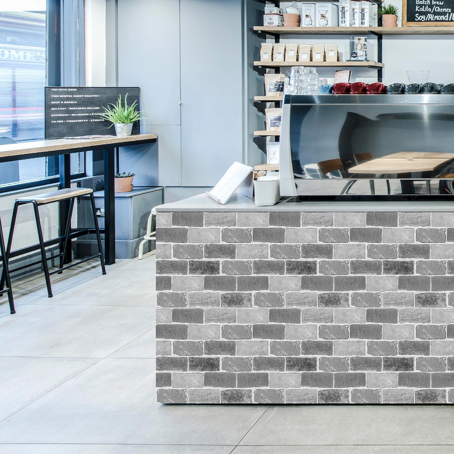 Stein korn 3d gefrostete Schaum fliesen Aufkleber selbst klebende Küche Bad amerikanische Wand dekoration wasserdichte öl beständige Tapete – Detail 20