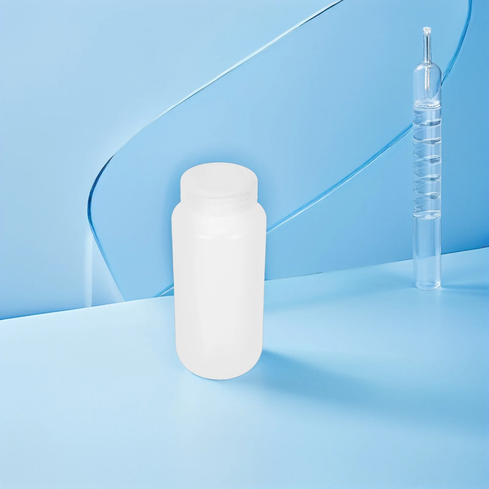 

6pcs 500Ml Plastic Reagent Bottles Wide Mouth White Chemical Sample Storage Containers Leak-Proof Liquid Containers For