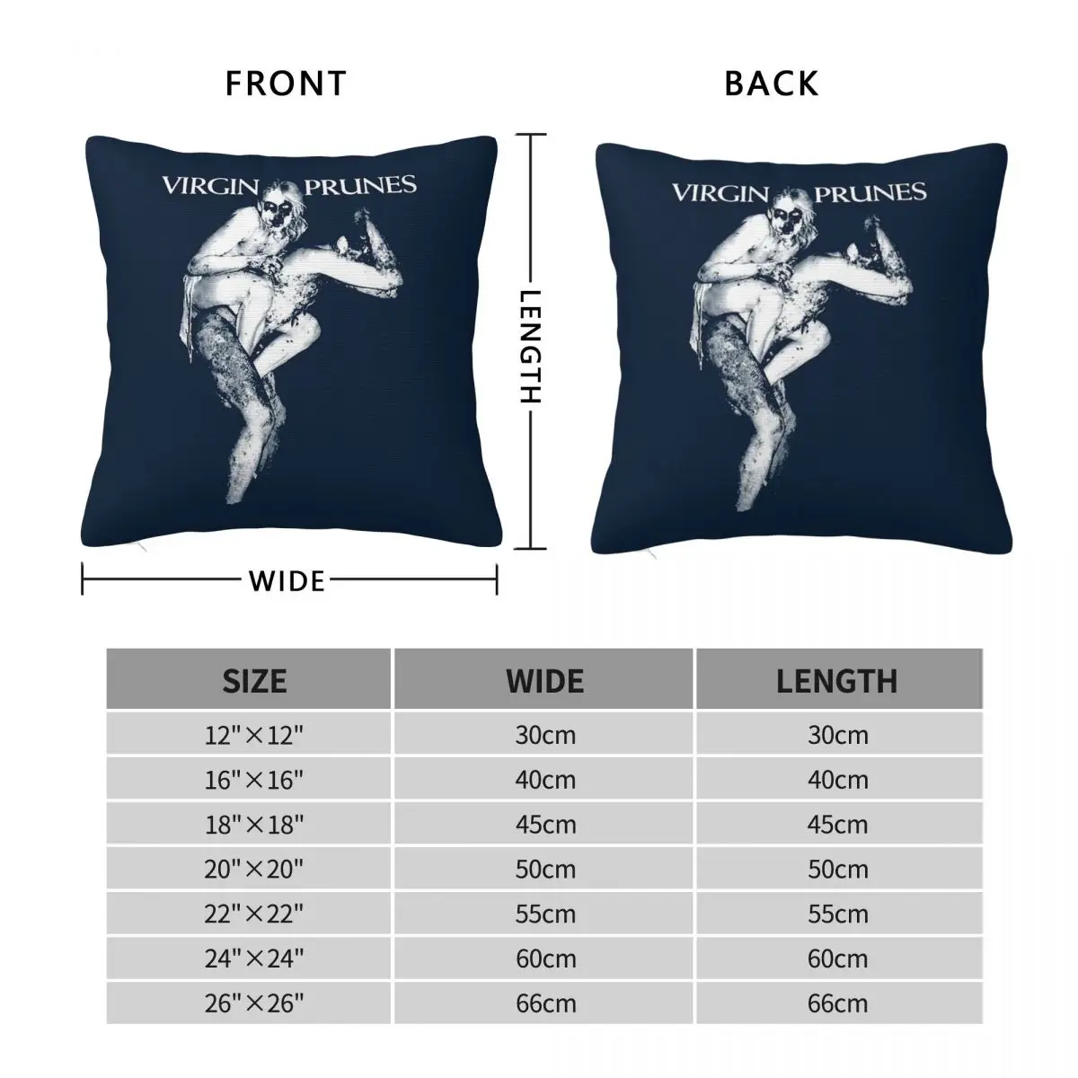 Virgin Prunes Cyberpunk Square Pillowcase Polyester Linen Velvet Printed Zip Decor Throw Pillow Case Car Cushion Cover 45x45