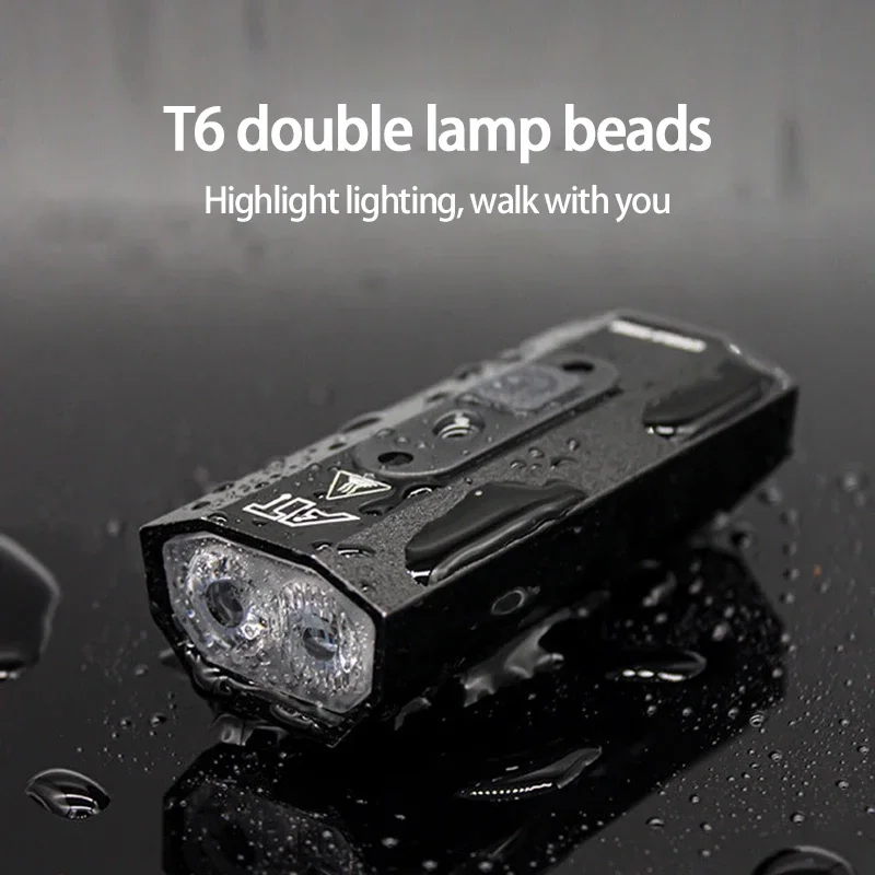 T6 LED Bike Light Front 1000 Lumen Type-C USB Rechargeable Lamp Cycling Headlight Mountain Road Bicycle Lantern Bike Accessories