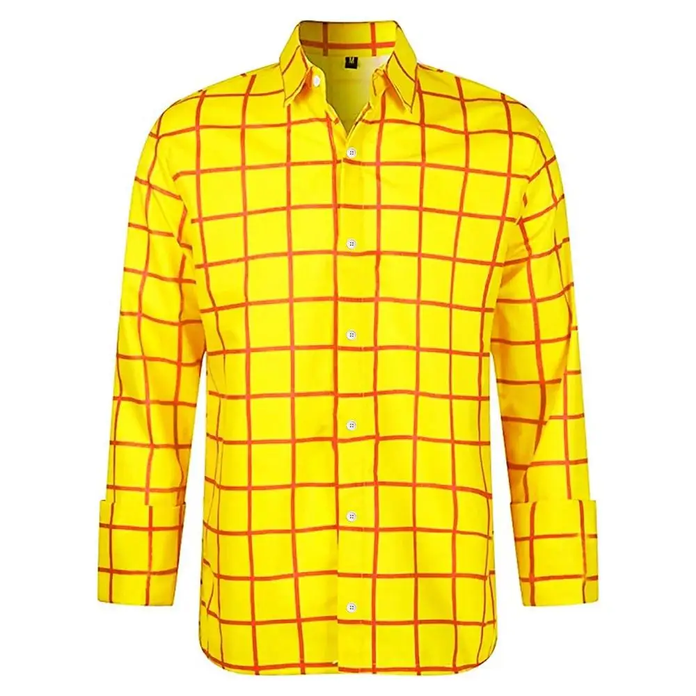 2025 Men's Long Sleeve Shirt Casual Plaid Color Summer New 3D Printed Lapel Shirt Men and Women Fashion Unisex Clothing Tops