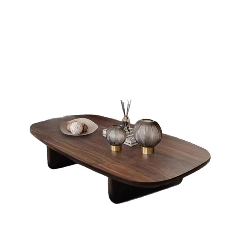 

Japanese-style simple living room, tea table wabi-sabi coffee table, homestay log square coffee table
