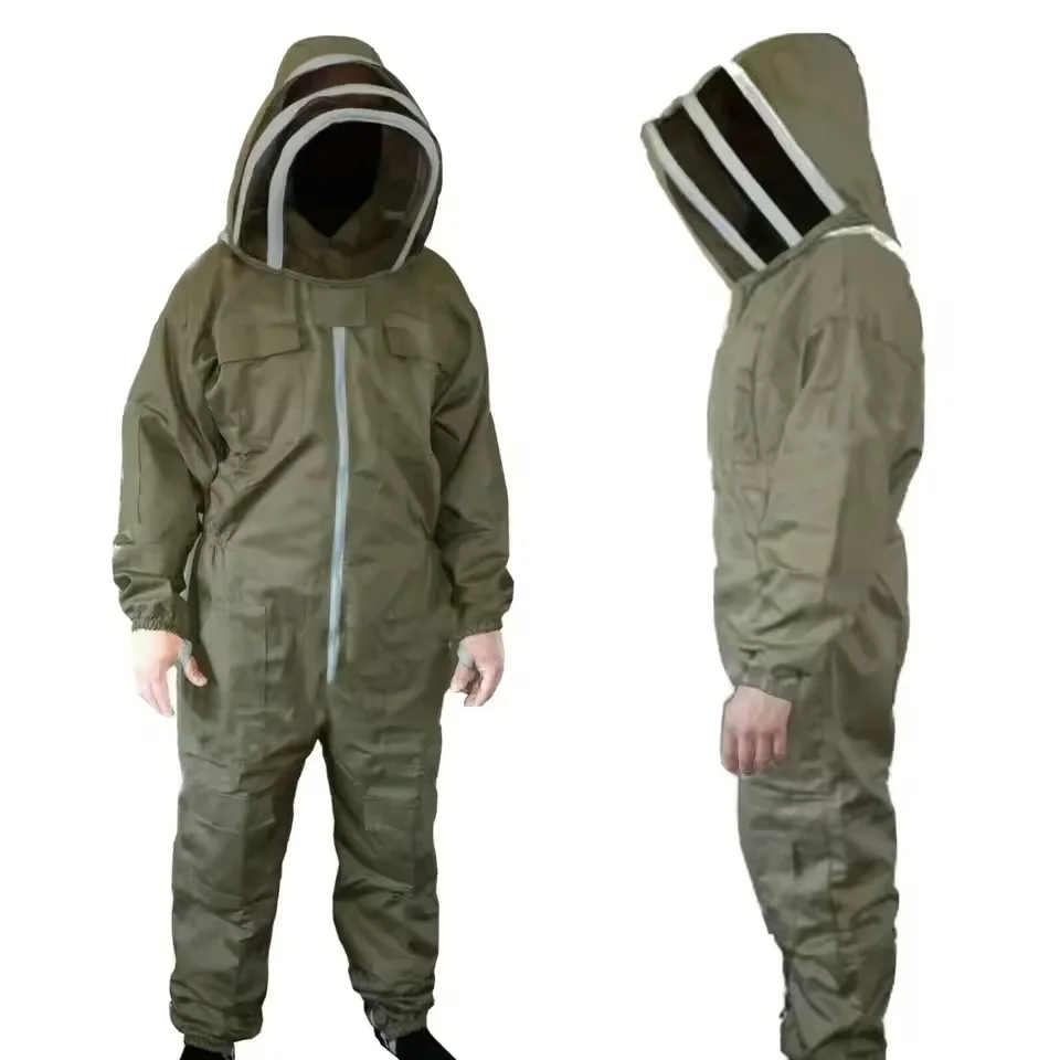 Beekeeping Suit Brown Resistant Dirt Beekeeper Overalls Clothes Honeybee Product Tools Apiculture Costume Gardening Supplies