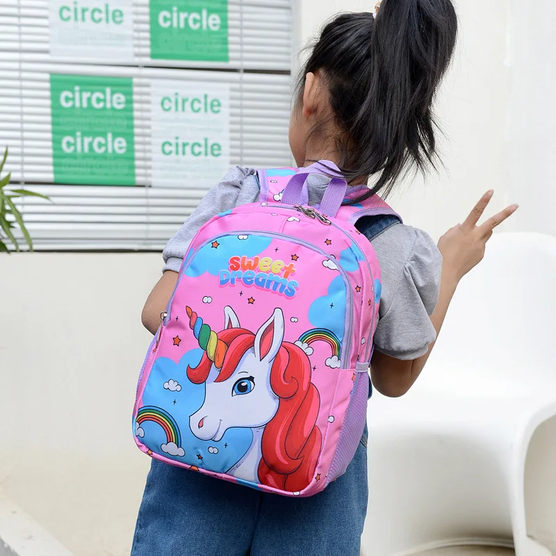 Boy Girl Cartoon Unicorn Schoolbags Lager Capacity School Backpack Kindergarten Primary School Backpacks Kawaii Kids Bag