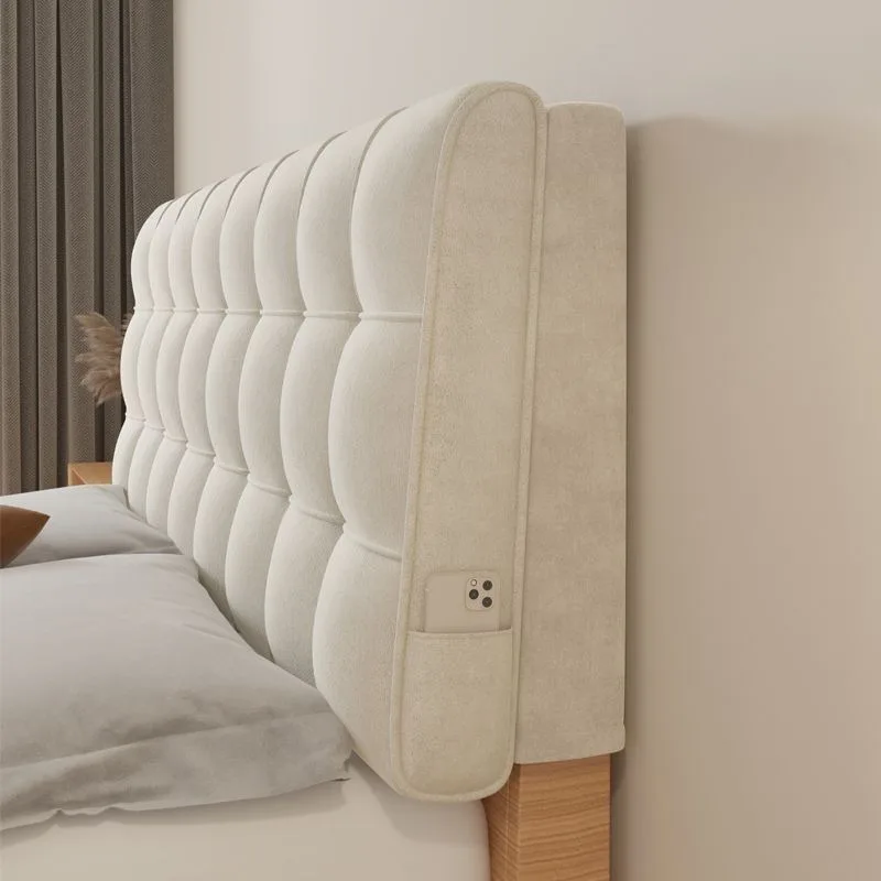 Weiches Bett-Kopfkissen, Samt, Aufbewahrungstasche, Bett-Rückenlehnenkissen, bequeme, entspannende Kissen, Zuhause, Schlafzimmer, Zierkissen