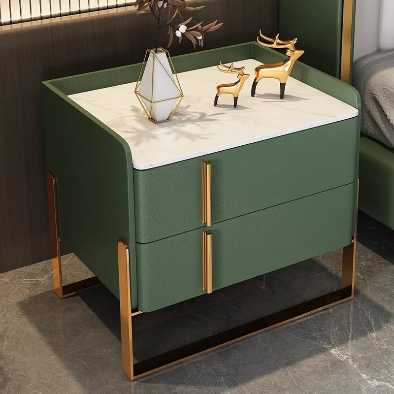 

Bedside table bedroom locker Slate Douyin green bedside table Bedside