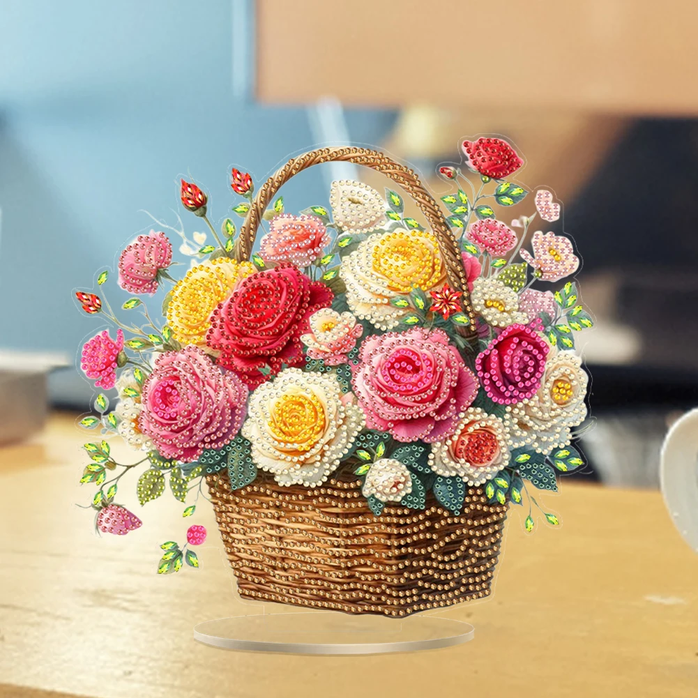 

Acrylic Special Shaped Colorful Pattern 5D DIY Diamond Art Tabletop Decorations Diamond Painting Desktop Decorations for Bedroom