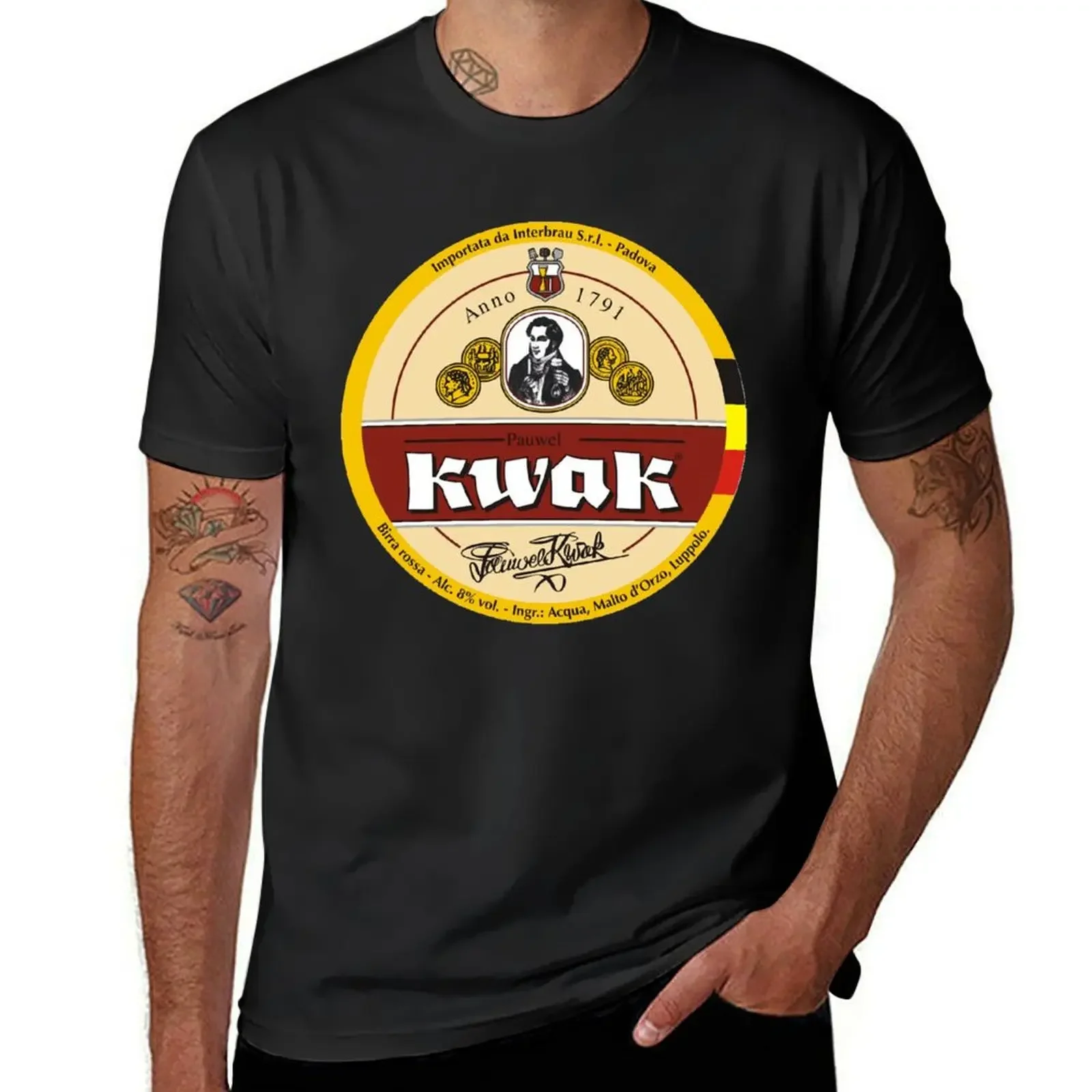 Belgian kwak beer logo local beer brewery logo T-Shirt oversized oversizeds men clothes