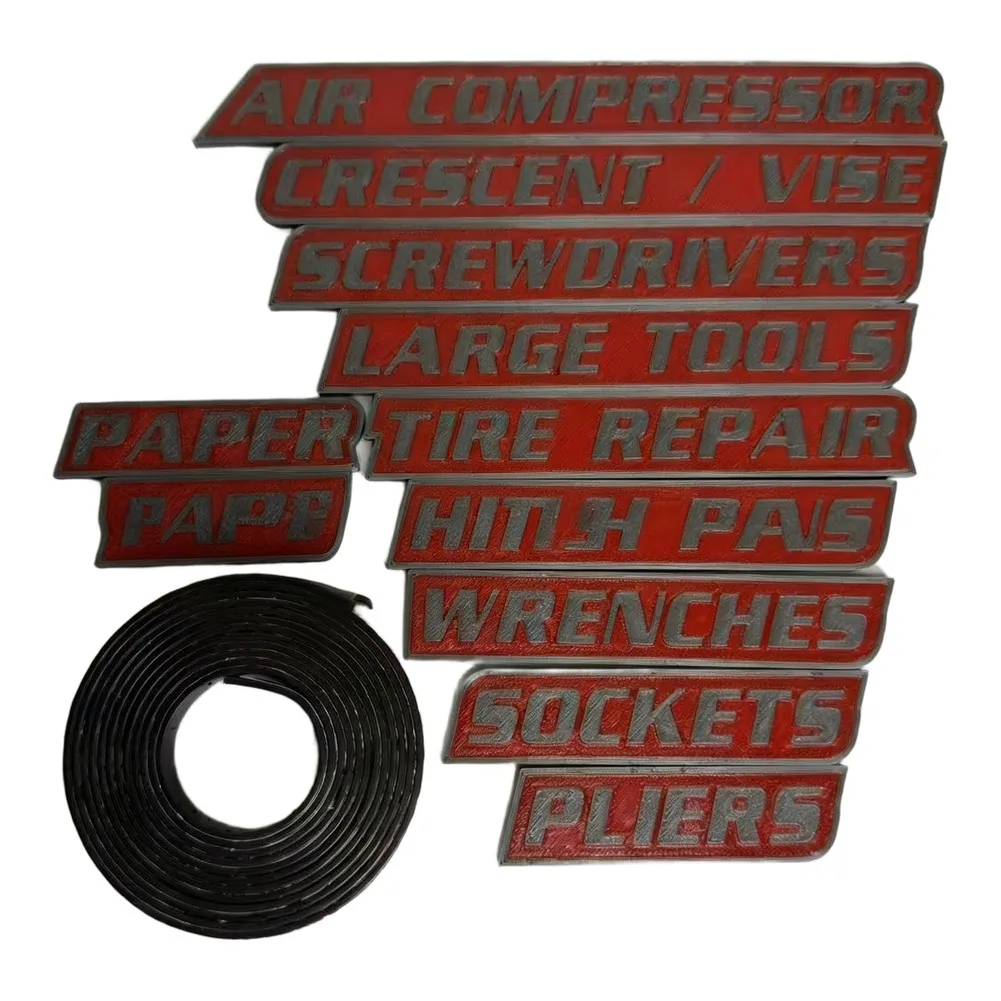 Portable Magnetic Tool Holder Organizer with Clear Labels for Garage Workshop Efficient Tool Storage Solutions