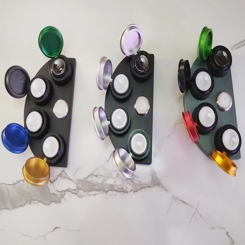 

Watch Oil Dip Oiler Stand Die Cast 4Oiler Dishes Cups with Cover Watch Repair Lubricants Oil Grease Storage Tool for Watchmaker