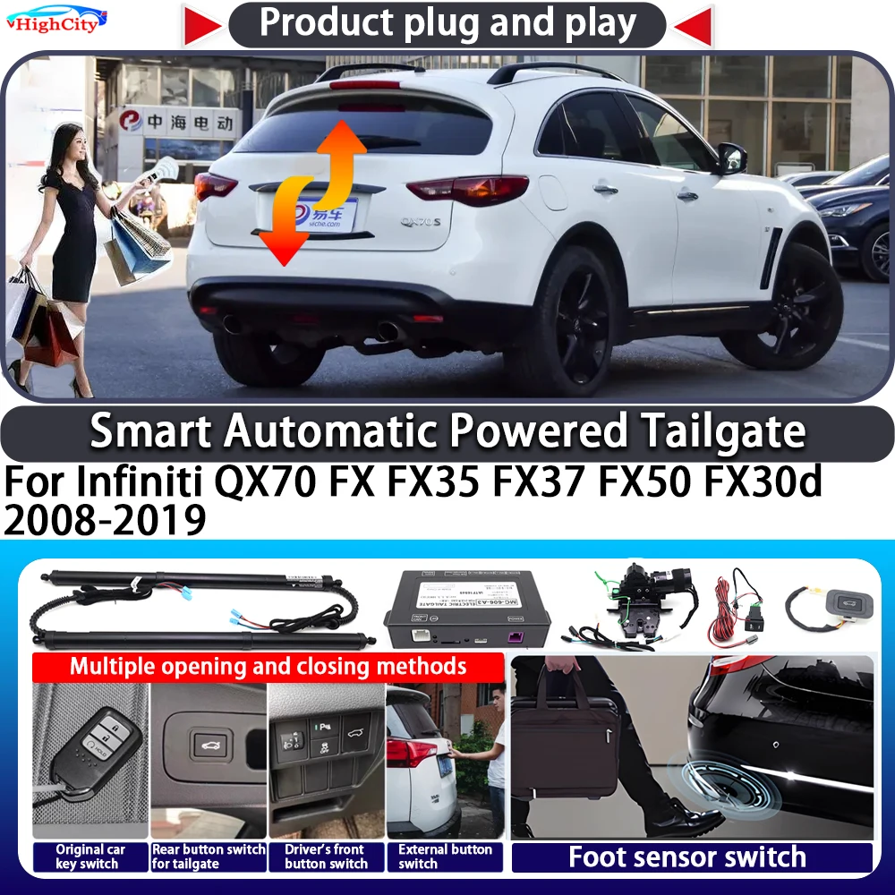 

For Infiniti QX70 FX FX35 FX37 FX50 FX30d 2008-2019 OEM Smart Automatic Powered Tailgate Key Control Trunk Lift Power Tailgate