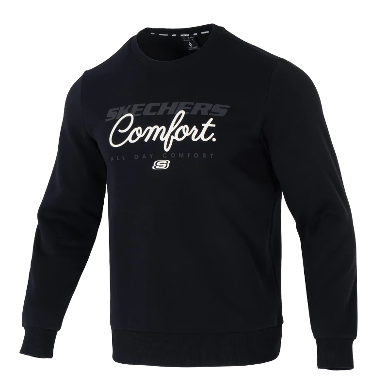 

Skechers Round Neck Sweatshirt Fleece-Lined Men's Comfortable Loose Fashion Outdoor Sports Top Fhl422M037-0018