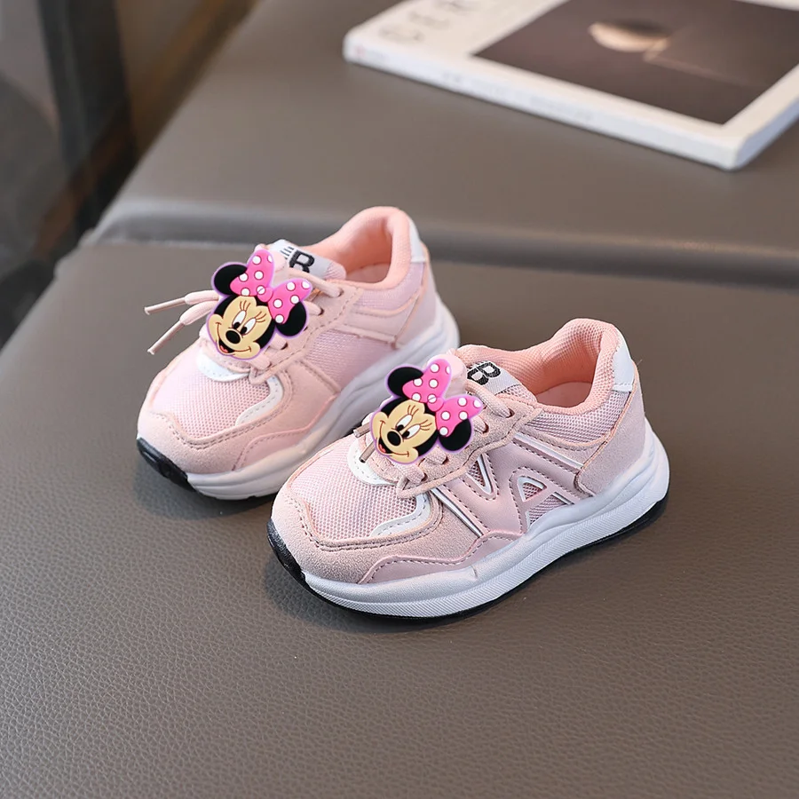 

disney Children Soft Sole Non-slip Toddler Shoes Light Sneakers Spring Autumn New Fashion Casual Shoes mickey mouse Boys Girls