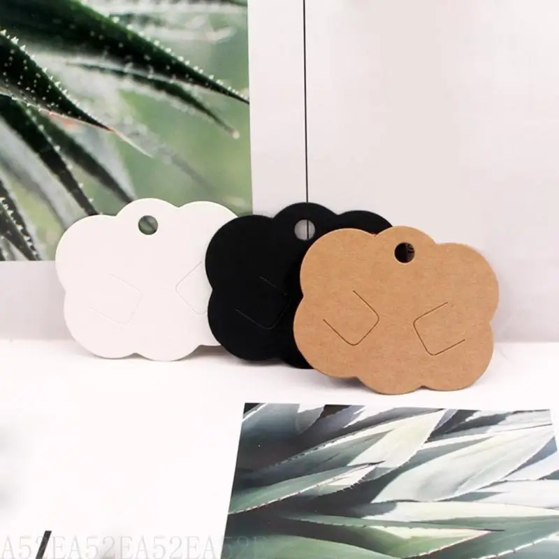

A52E 100 Pack Necklace Display Cards Hair Clip Cards Stylish Necklace Packaging Cards Decorative Jewelry Cards Paper Texture